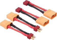 4pcs T Plug to XT90 Male Female RC Connector Adapter with 14awg 2inch Wire E12