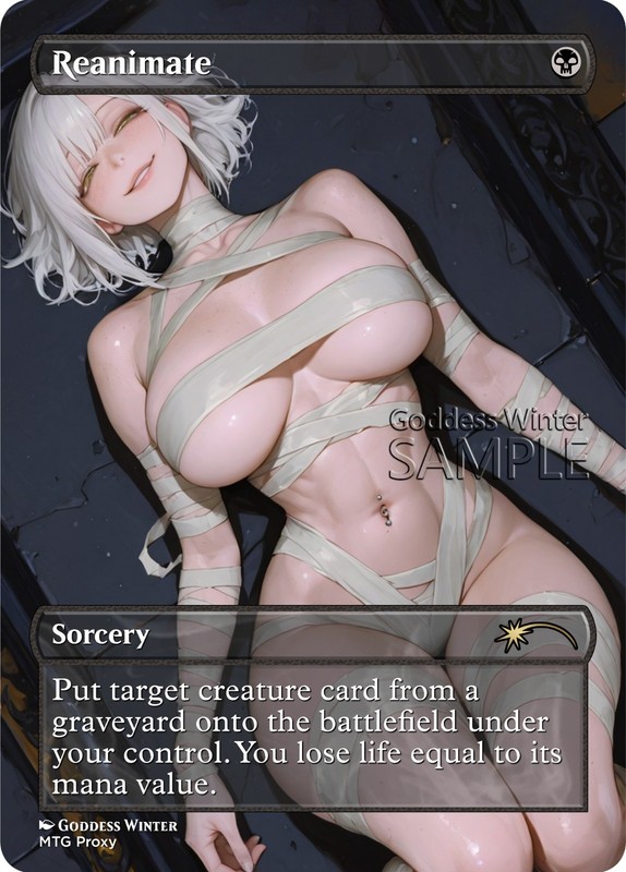 MTG - Reanimate - Fanart Borderless Style - EDH / Playtest