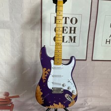Aged Mahogany Solid Body Electric Guitar Rosewood Fingerboard SSS Pickups Purple