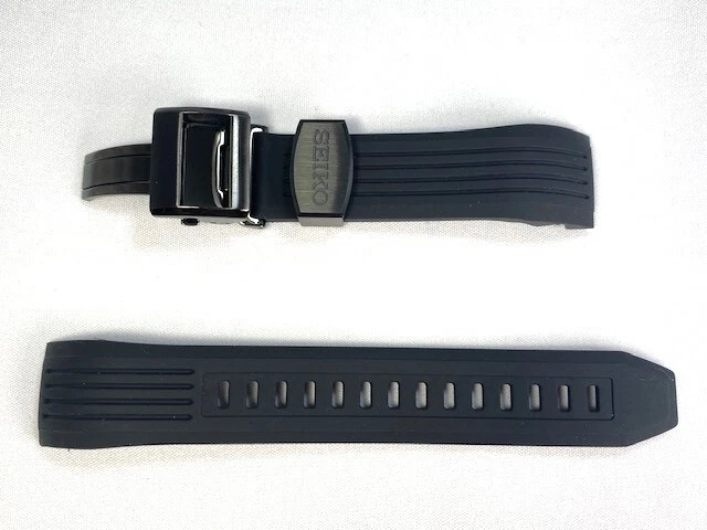 R01Z011M0 SEIKO Astron 22 mm banda de silicona con hebilla negra para SBXB143 8X42 0A Foto 2 de 4