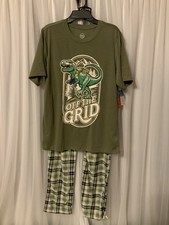 Wonder Nation Off The Grid Dinosaur Flame Resistant Pajamas Youth XXL-18