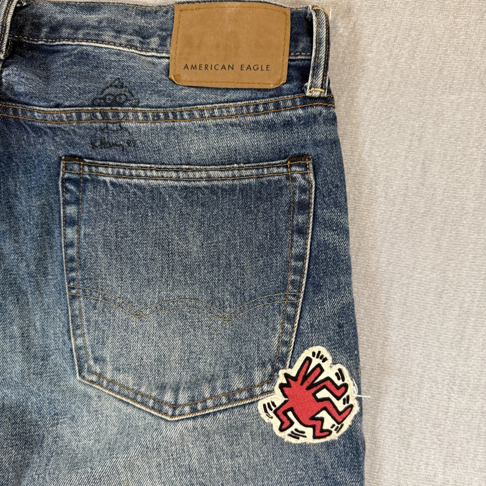 American Eagle Keith Haring Patchwork Distressed … - image 12