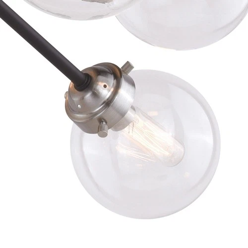 Orbit 9-Light Semi-Flush Mount in Industrial and Sputnik Style 15.5 Inches Tall - Picture 10 of 11