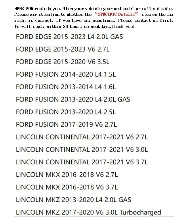 Premium Engine Air Filter Cabin Filter For Ford Edge 2015-2021 Fusion 2013-2020- - Image 2 of 4