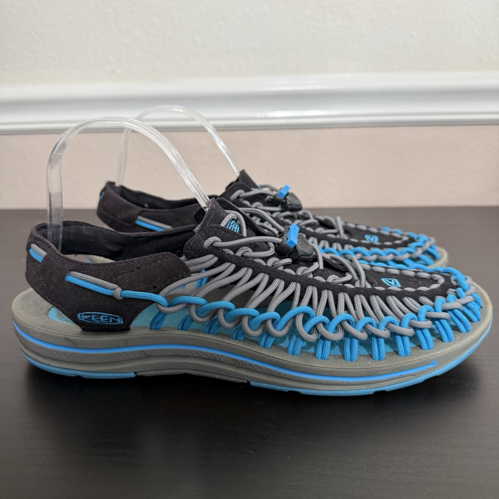 Sandali KEEN da uomo neri blu Danubio trekking escursionismo UNNEEK taglia US 9 5 acqua