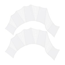 1 Pair Silicone Swimming Gloves Webbed Swim Gloves Gear Paddle Fins White L