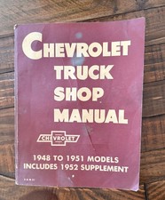 Vintage 1948-1951 Chevrolet Truck Shop Manual Includes 1952 Supplement Reprint Vintage 1948-1951 Chevrolet Truck Shop Manual Includes 1952 Supplement Reprint