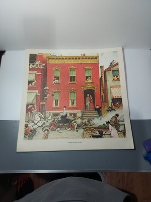 Norman Rockwell Print The Street Was Never The Same 20'' X 20'' Thick Paper Stock