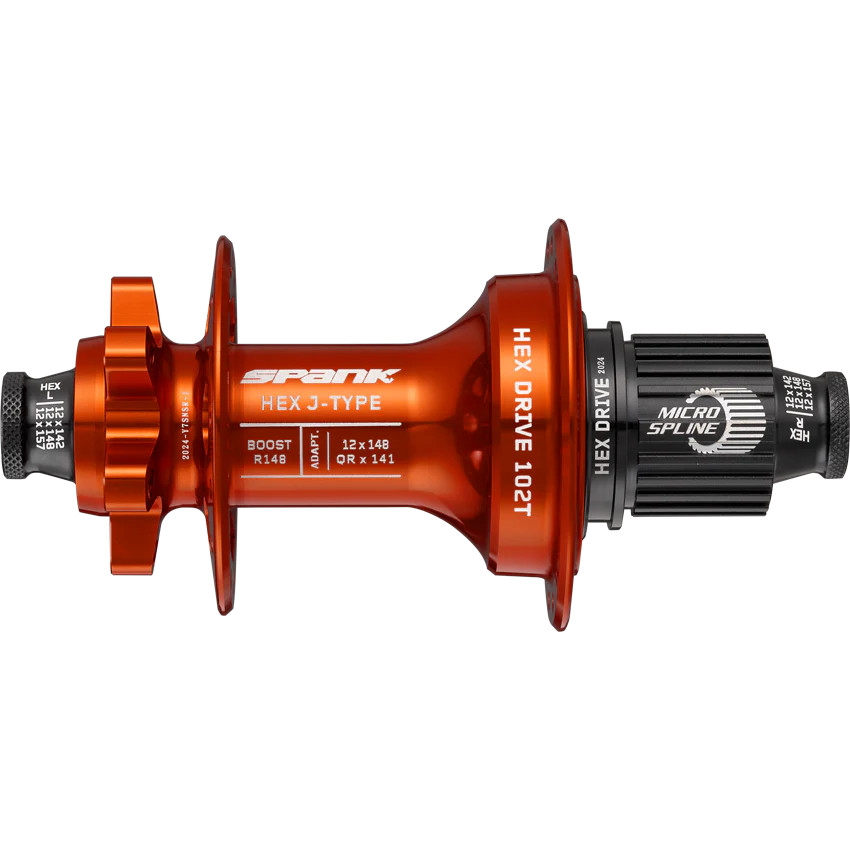 Spank HEX Boost R141148 MTB Hub - 102T Engagement Alloy Body 32H Orange 46890₽