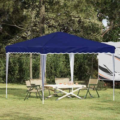 Pop-Up Partyzelt blau 288x288x245cm Oxford Stoff wasserdicht UV Event Baldachin XL