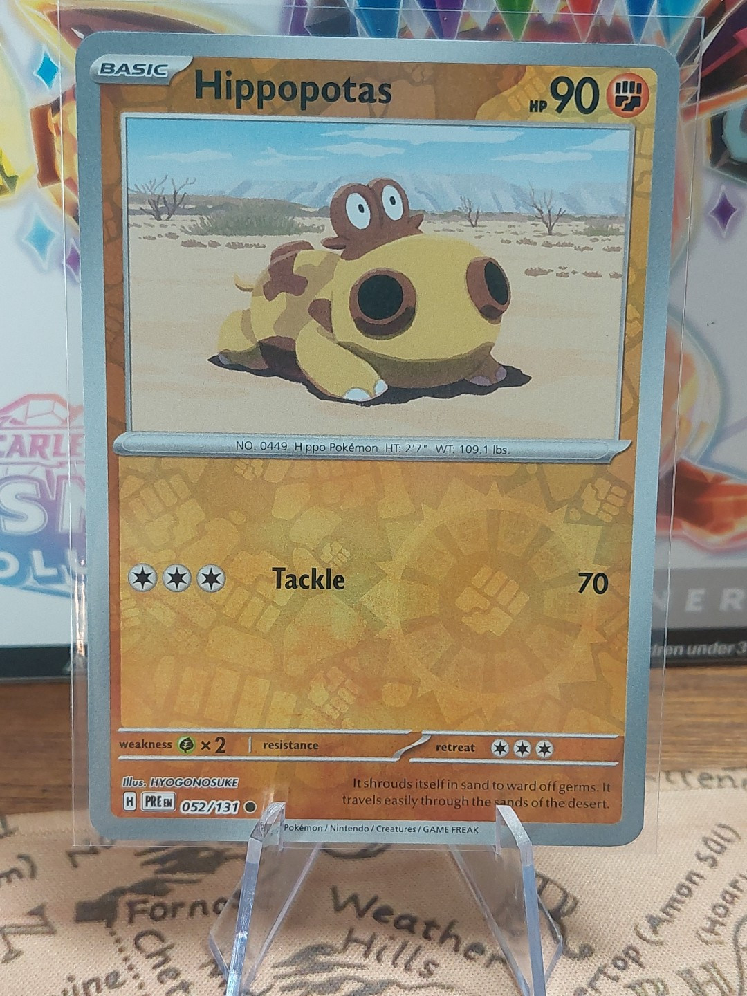 Hippopotas Reverse Holo NM 052/131 SV: Prismatic Evolutions Pokemon