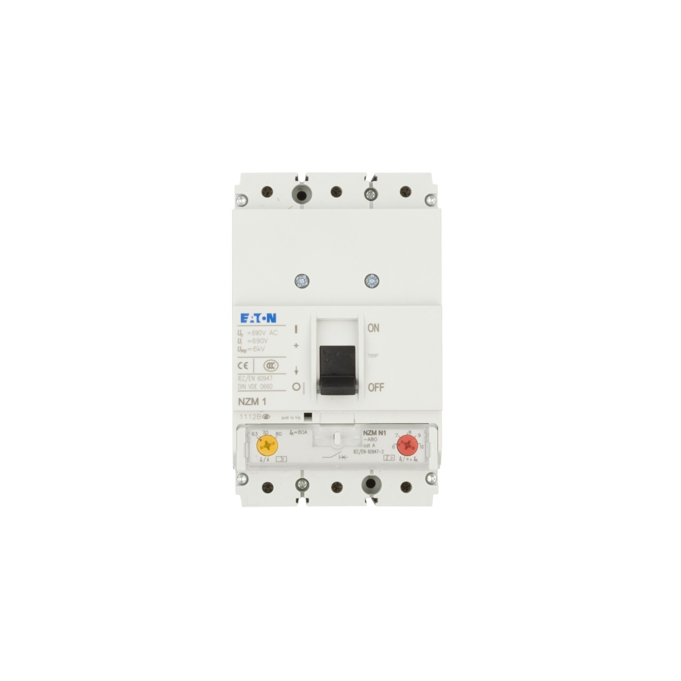 Circuit Breaker 3P 80A 50kA NZMN1-A80 259084 LZM, NZM, LN, PN