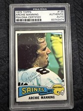 1975 Archie Manning Autograph Card