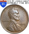1919 (P) Lincoln Wheat Cent Penny 1c - EXTREMELY FINE (EF)
