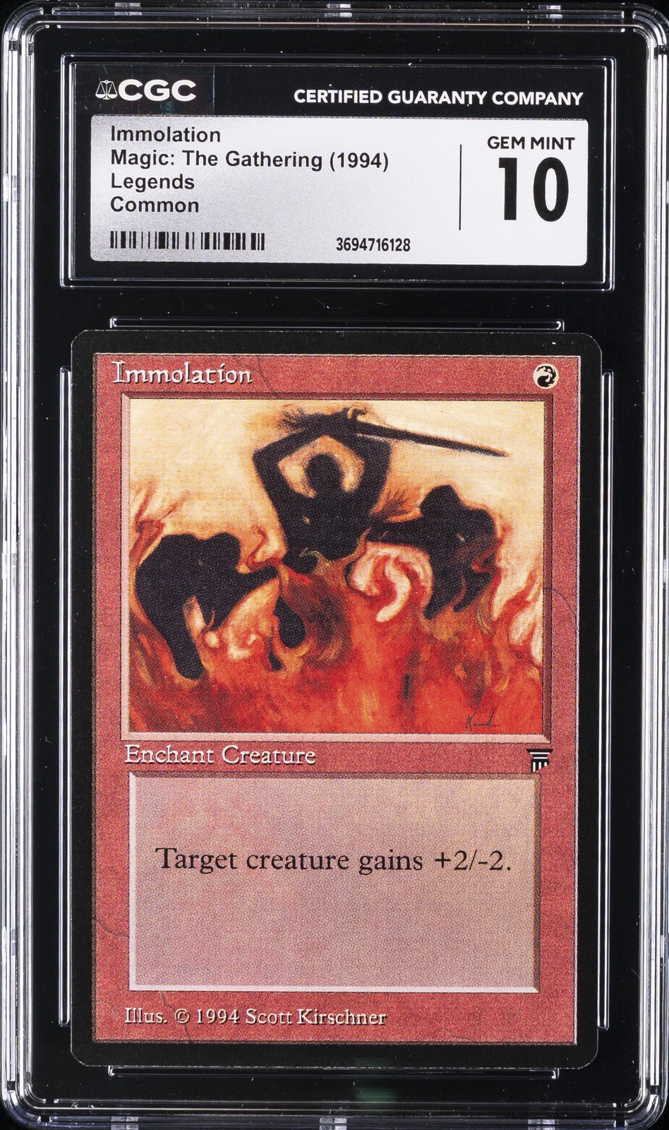 1994 IMMOLATION COMMON MAGIC: THE GATHERING  LEGENDS CGC 10 GEM MINT