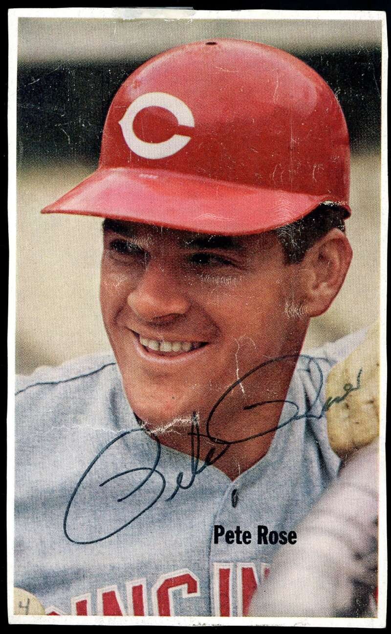 Pete Rose PSA DNA Coa Signed Vintage 4x6 Photo Autograph Reds