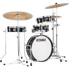 TAMA Club-JAM 4-Piece Pancake Kit w/18" Bass Hairline Blk Chrome Shell Hardware