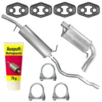 Edex Endtopf + Mitteltopf Auspuff FüR Seat Alhambra 1 1.8 T|1.9 TDI|2.0 (96-10)