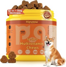 Dog Multivitamin Chewable: 12-in-1 Dog Vitamins  Supplements with Glucosmine