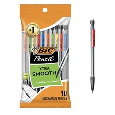 BIC Xtra-Smooth Mechanical Pencils with Erasers, Medium Point 10 count in 1 Pack