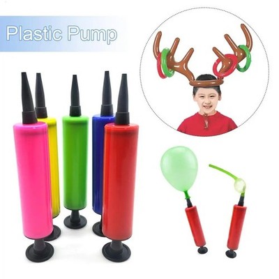 1pc Balloon Pump Balloon Inflator Hand Push Air Pump Portable Plastic Balloon