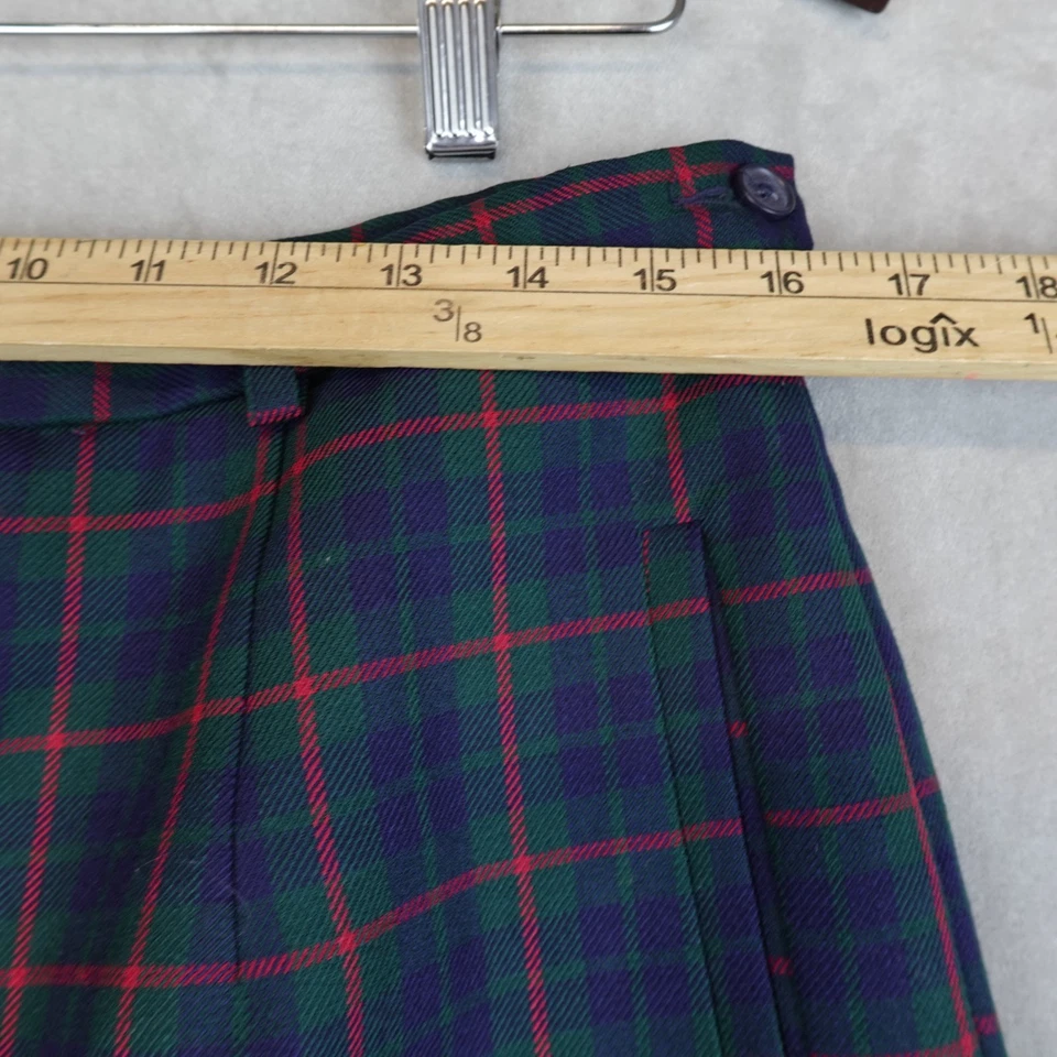 Pantalón Pendleton De Colección Talla 16 Azul Rojo Tartán Lana Escocesa Hecho en EE. UU. Forrado Foto 3 de 4