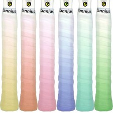 Tannius Tacky Tennis Racket Grip Tape, 6 Pack Grips, Mixed Colors