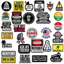 150pcs Funny Hard Hat Stickers For Tool Box Helmet Vinyl Decals for Men