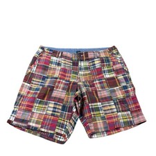 Polo Ralph Lauren Drawstring Madras Patchwork Men s Cotton Short Size 40