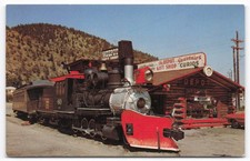 Vintage Idaho Springs CO Postcard Old Narrow Gauge Engine No. 60 Steam Train