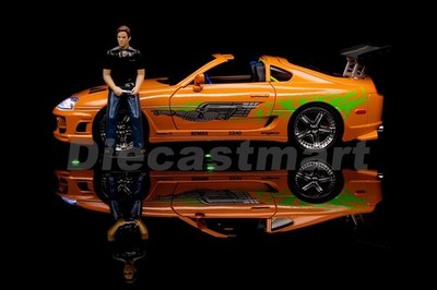 Jada 1:18 Fast & Furious Brian's Toyota Supra w/Light & Figure