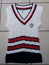 VINTAGE Men's Izod Lacoste Cable Knit V-Neck Tennis Sweater Vest Size M