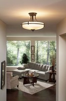 Weiß Braun Klassisch Deckenlampe Deckenleuchte 4X100W/E27 53,3X35,6 [Cm]