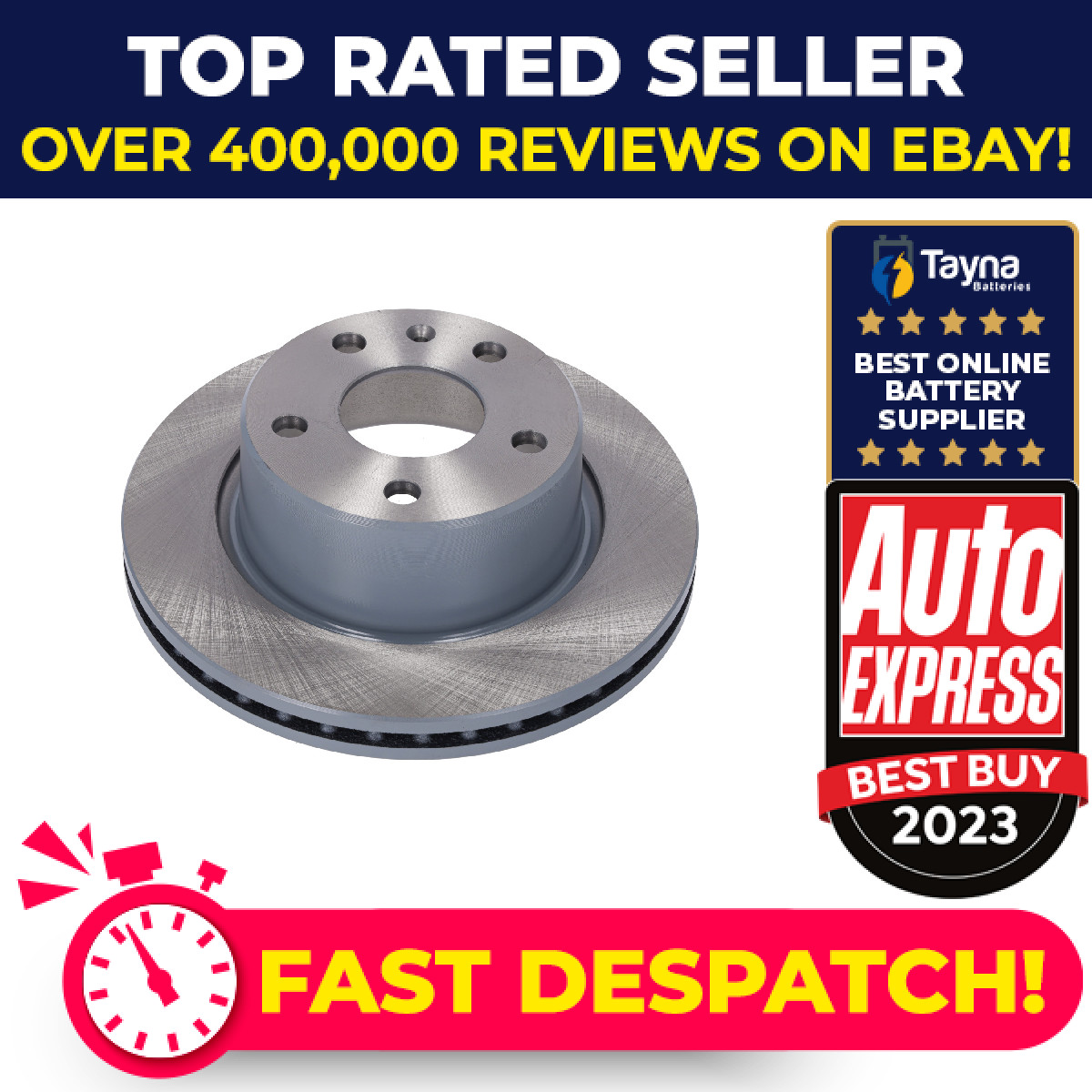 2x Brake Discs Pair Vented fits MG MG5 Rear 2020 on 265mm Set 10347628 Febi New