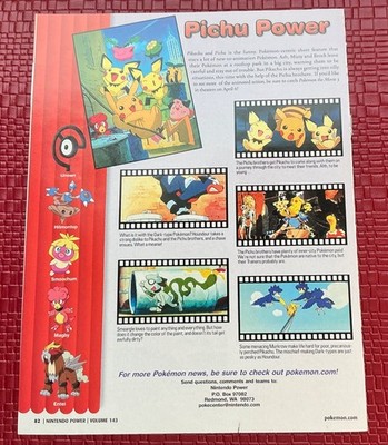 Pokemon Pichu Power Nintendo Print Ad Poster Art 8 x 10.5 