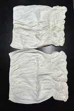 Pair of Restoration Hardware RH Baby Child Gathered Knot Shams Standard Ivory