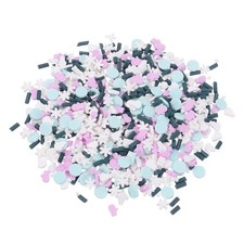 Fake Sprinkles, 30G Snowman Resin Faux Sprinkles, Black/Blue/Light Blue/White
