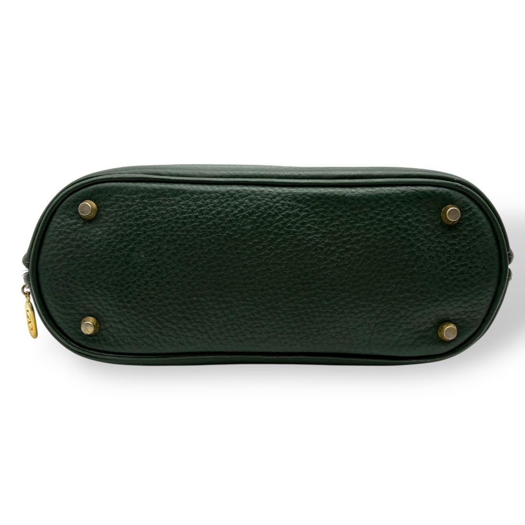 Valentino Garavani Green Leather 2Way Shoulder Bag Logo Authentic Excellent Jap thumbnail 6