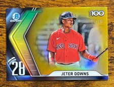 Jeter Downs - 2022 Bowman Chrome - Scouts' Top 100 Red Sox - Gold Refractor  /50