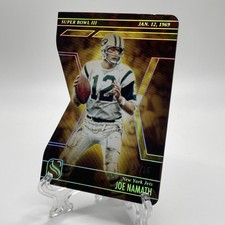 Joe Namath 2025 Panini Silhouette #1 Super Bowl III Die Cut Cracked Ice 1/25