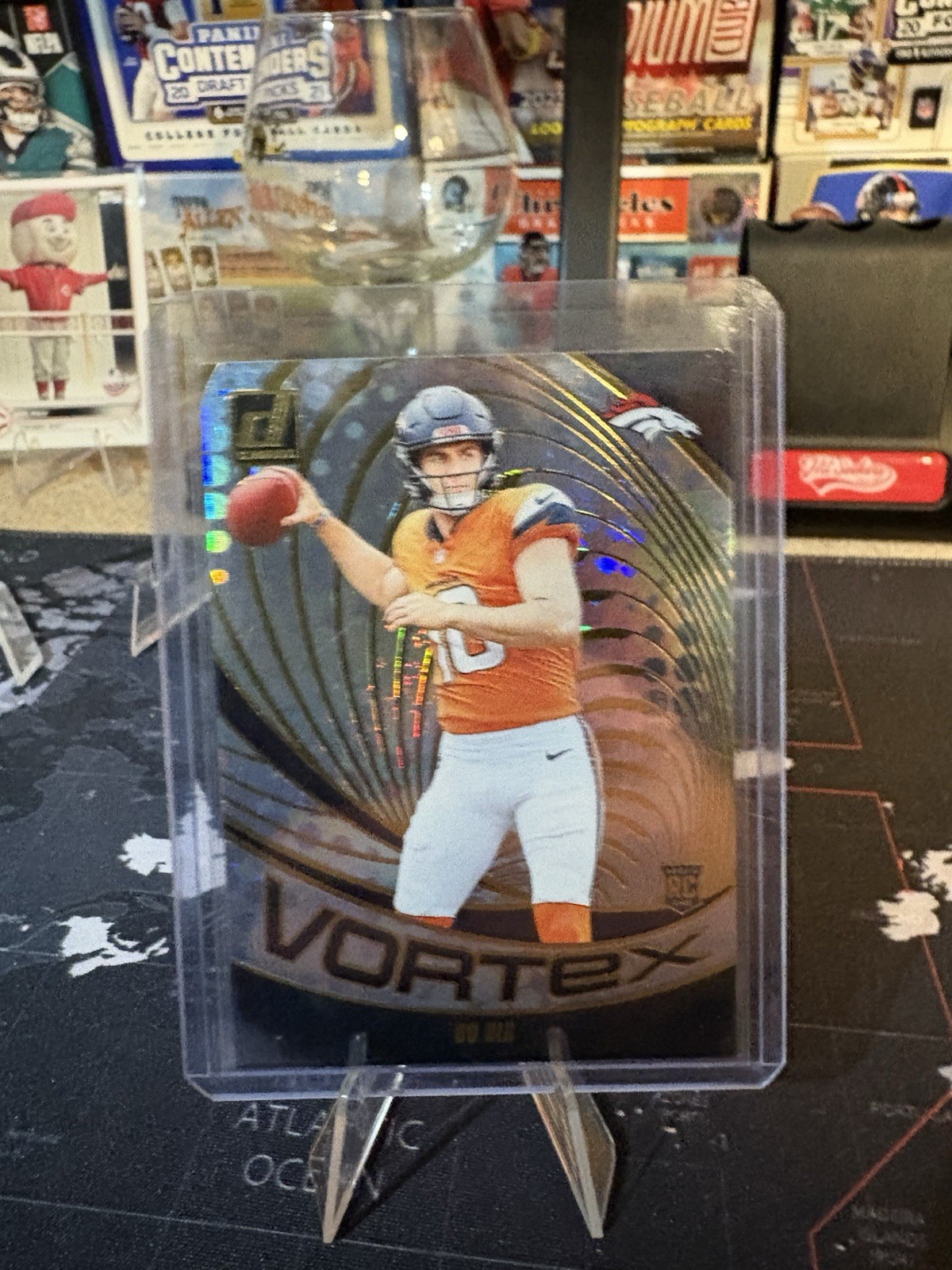2024 Panini Donruss - Vortex Bo Nix #VOR-BNI Galactic (RC)