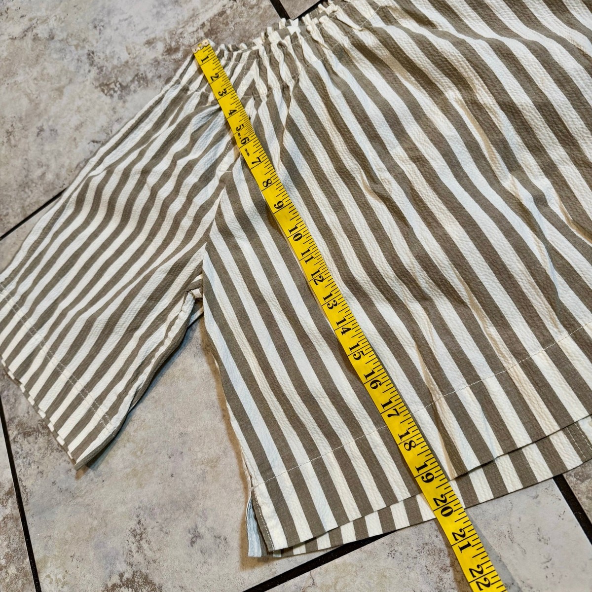 Everlane Women’s Small Seersucker Gathered Tee Striped Organic Cotton Capsule View 6