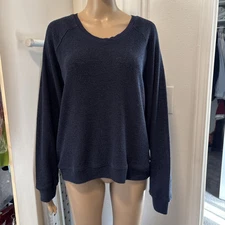 Marc New York by Andrew Marc Performance Women Navy Blue Thermal Top M