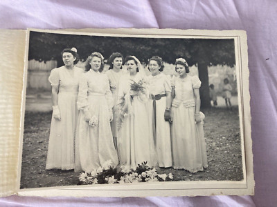 ORIGINAL FOTO STUDIO RAY CREIL EHRENDAMEN ZWILLINGSSCHWESTERN HOCHZEIT