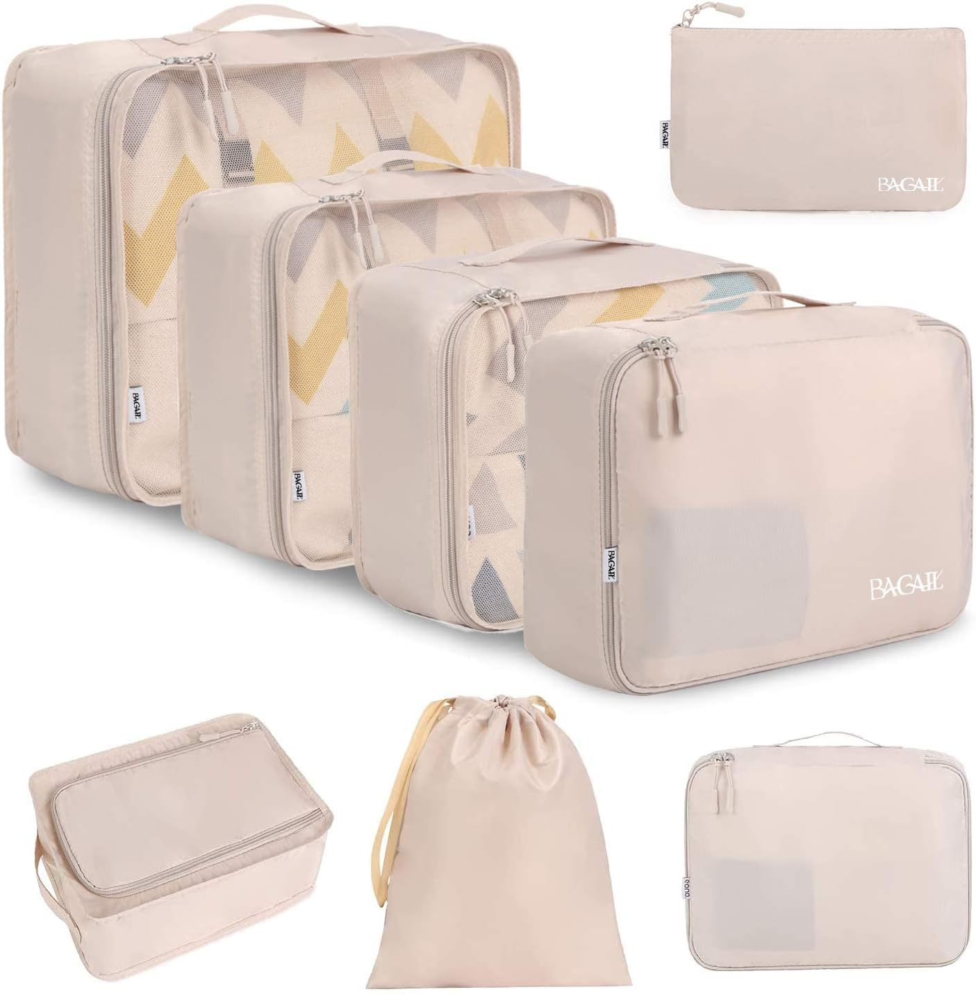 BAGAIL 8-Piece Packing Cubes for Organized Travel Essentials and Accessories-image