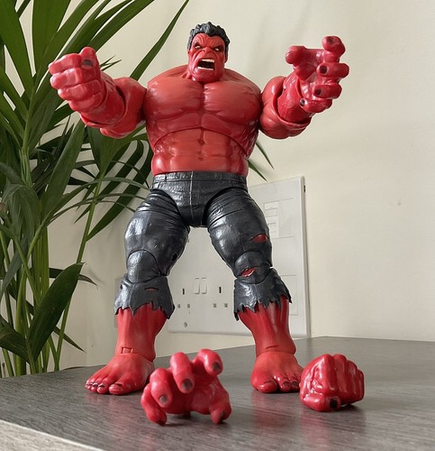 Figura de acción retro Marvel Legends Red Hulk modelo móvil juguete coleccionable 20 CM - Imagen 6 de 7