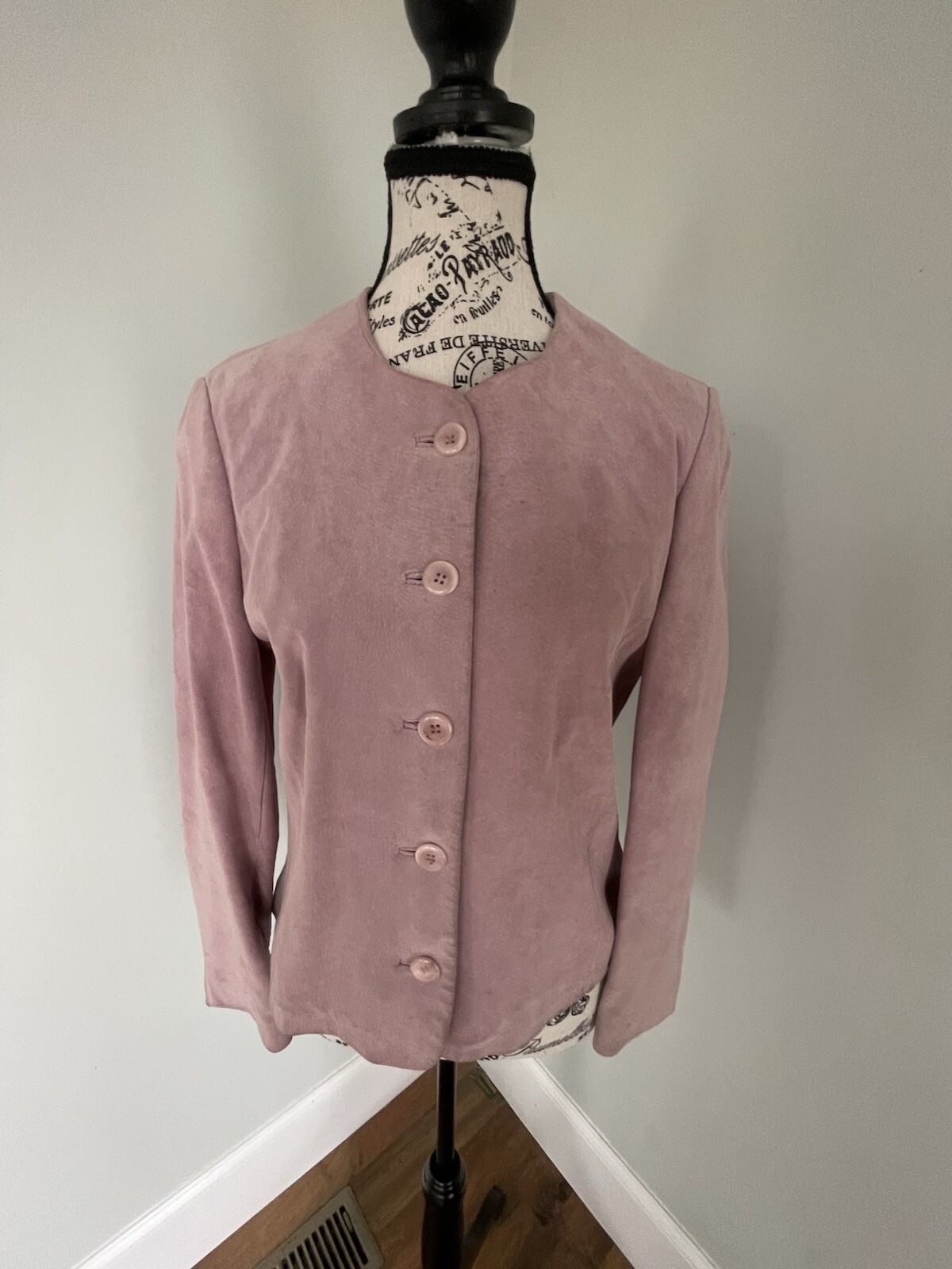 Pendleton Pink Suede Leather Jacket Button Front … - image 2