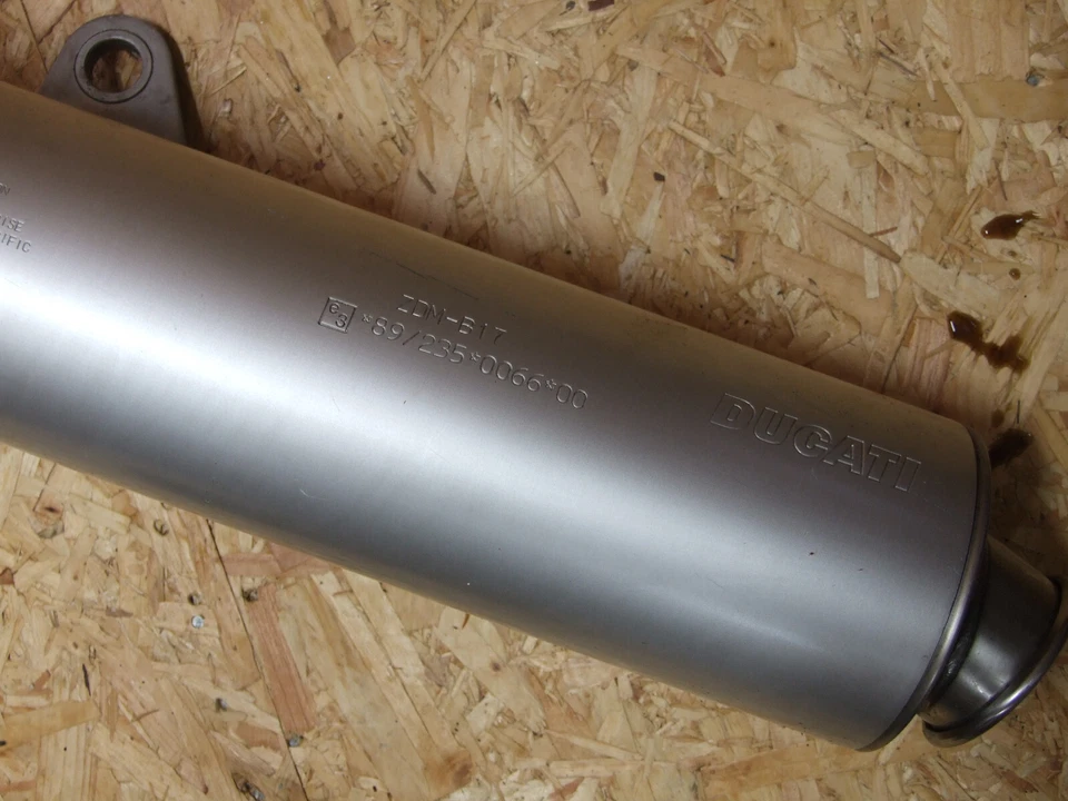 Ducati ST2 ST4 right exhaust silencer end can OEM 573.1.046.2A #005 - Image 3 of 4