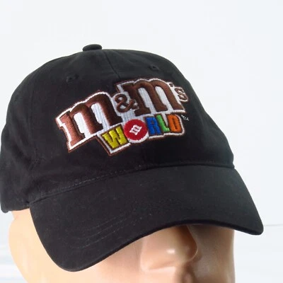 M&Ms World Orlando Florida Theme Park Chocolate Candies Black Strapback Hat - Image 1 of 4