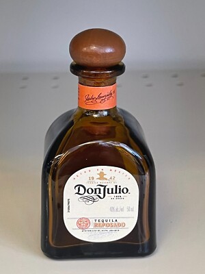 Empty Tequila Don Julio Reposado Mini Bottle 50mL Brown Glass